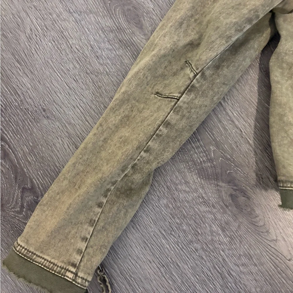 Free People Olive Green Asymmetrical Moto Jacket - Picture 7 of 10